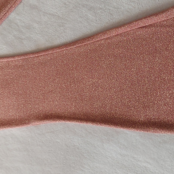 2019 VS Peachy Pink Copper Metallic Shimmer Wide Leg Pants - Picture 10 of 10